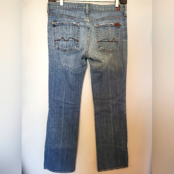 7 for all Mankind button fly boy-cut straight leg jeans size 32 - Picture 3 of 9